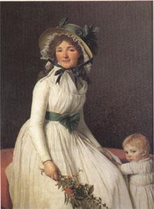 Jacques-Louis  David Emilie Seriziat nee Pecoul and Her Son Emil Born in 1793 (mk05) China oil painting art